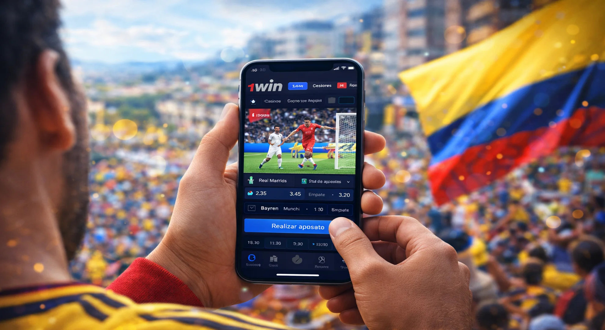 Aplicación móvil 1win Colombia